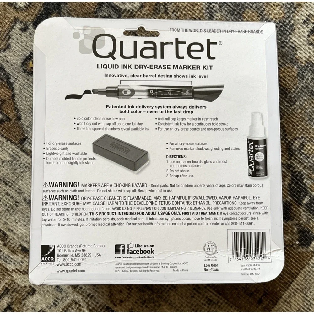 Quartet Endura-Liquid Ink Glide Dry-Erase Marker Kit - Markers, Eraser & Cleaner